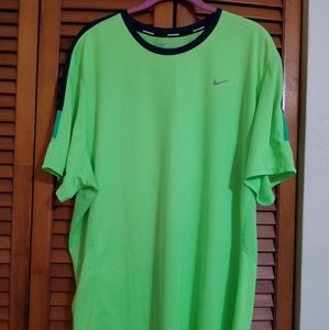 Nike Dri-Fit Green Running Top Large